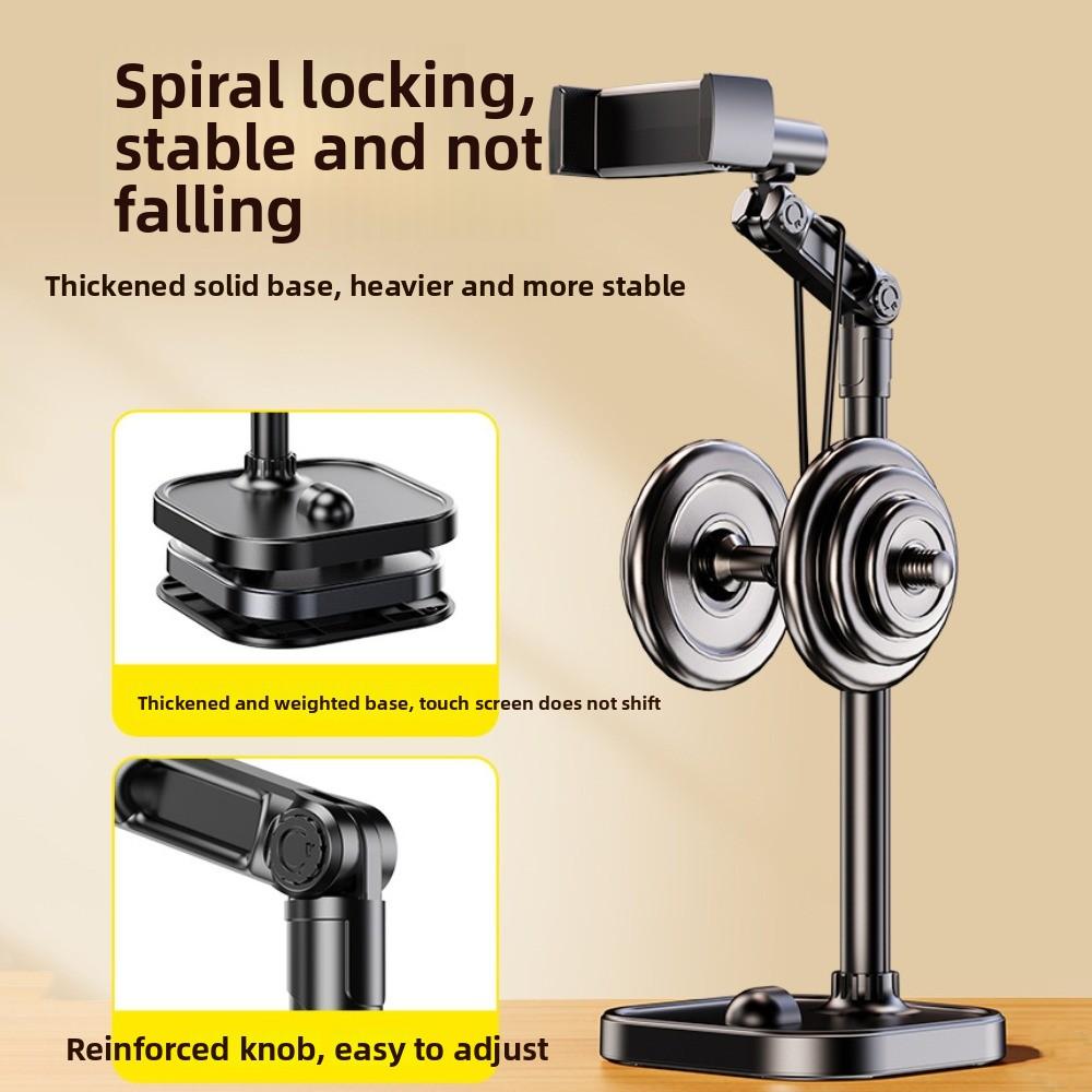 2 in 1 Telescopic Phone Stand Overhead Adjustable Height Desktop Phone Holder Universal Portable Mobile Phone Bracket