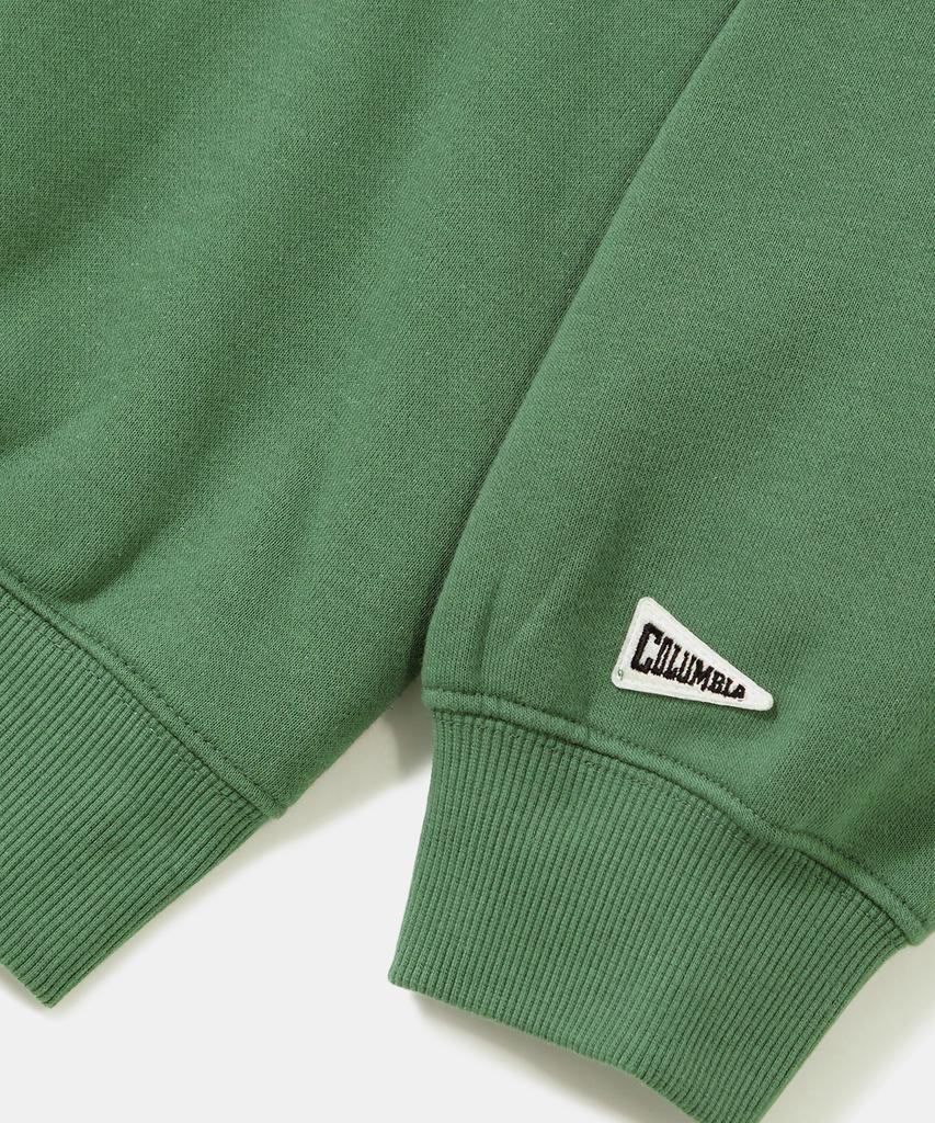 COLUMBIA UNIVERSITY Reverse Arch Fleece Crew Neck_Vintage Green