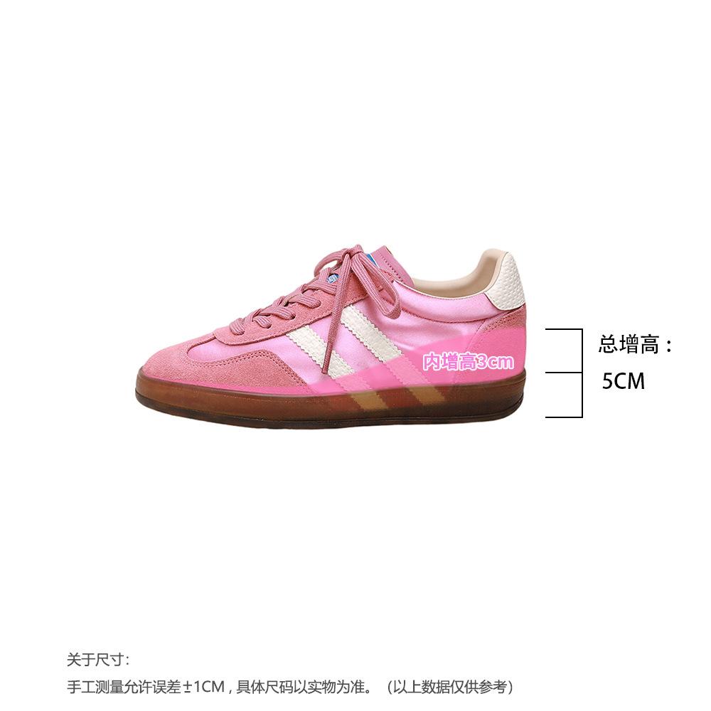 

Strawberry Bear~ 2025 Spring and Summer New Inner Height Increase Pink German Training Shoes Women s Niche Versatile Breathable Casual Forrest Gump Sh 34 розовый