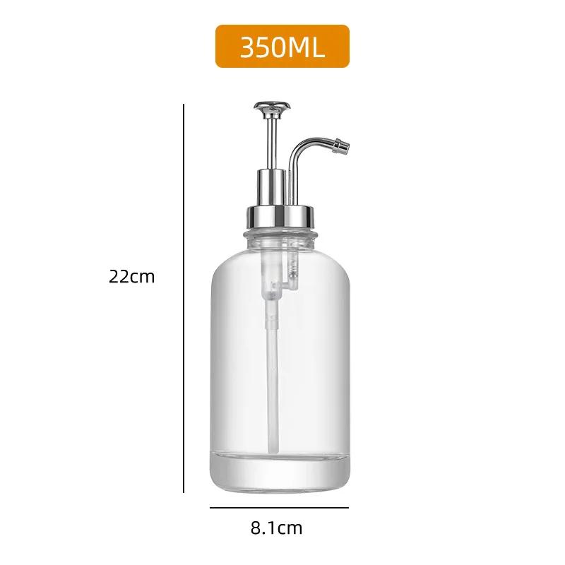 Glass 350ml Syrup Bottle Ketchup Squeeze Bottle for Squeezes Bar Accessories Water Bottles Sauces Mayonnaise Squeezer Sauce Home