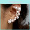 Stylish Simulation Pearl Earring With Sparkling Rhinestones For Fashionable Women