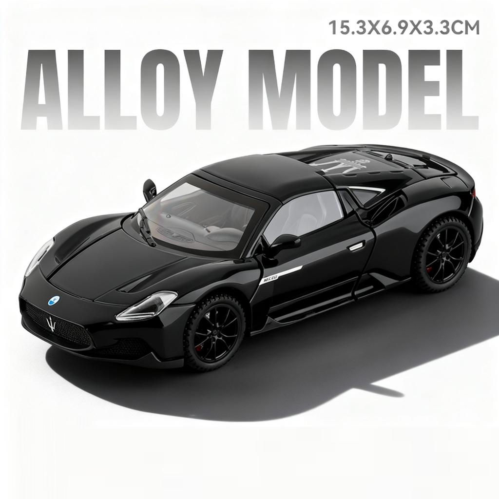 1:32 MC20 Pagani Zonda Car Model Toy Doors Opened Alloy Diecast Sound Light Convertible Sports Cars Models Collectible Ornaments