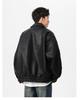 Men's Heavyweight Retro PU Leather Jacket - Autumn Trendy, Simple Loose Black Casual Workwear Outerwear