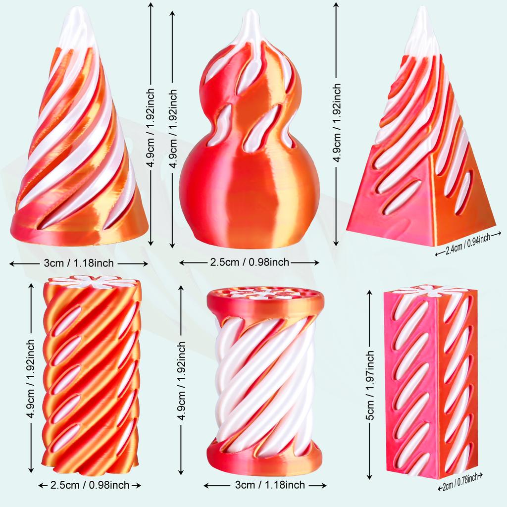 3D Printed Spiral Cone Toy, Impossible Pass Through Square Pillar Puzzle, Fidget Helix Vortex Illusion Stress Relief Desk Gadget