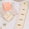 Soft Lining Jewelry Bag Mini Travel Jewelry Bag with Buckle Foldable Roll-up Jewelry Organizer Pouch for Rings Necklaces