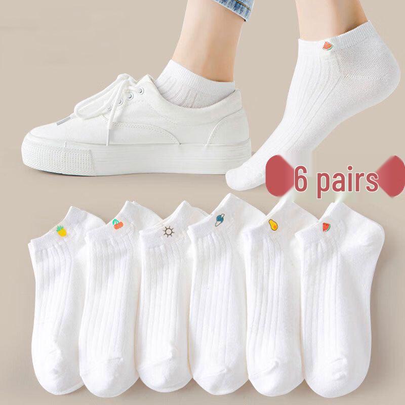 Women's Fashion Short Socks - Cute, Breathable, Anti-Odor, Sweat-Wicking College Style In Fresh White