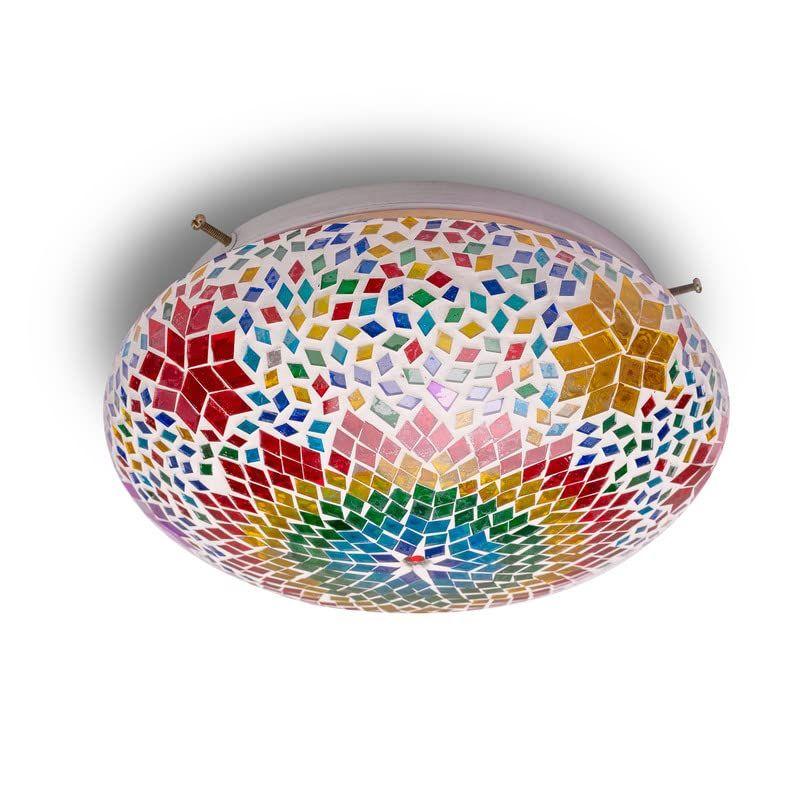 Mehrfarbiges Blumendesign Farbige Mosaikglas Deckenleuchte