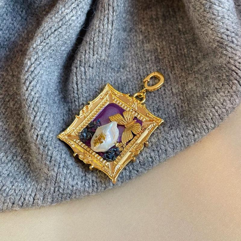 NALA Nala original design drip glaze painted necklace pendant single pendant without chain niche versatile universal clasp pendant