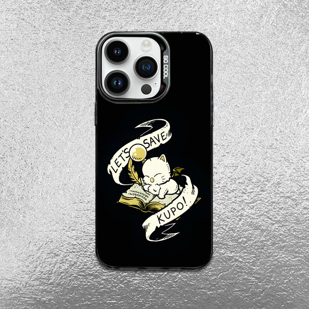 M-Moogle Final Fantasy Vivi Phone Case For iPhone 17,16,Pro,Max,e,15,14,Plus,13,12,Mini,11, Matte Colored Silver Luxury Cover