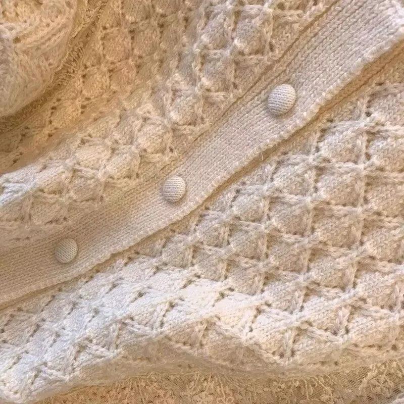 Girls' Spring/Autumn Knit Cardigan: Elegant and Delicate Sweater Jacket