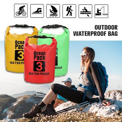 3L Wasserdichte Trockentasche Schwimmtasche Faltbare Strand-Aufbewahrungstasche Kajakfahren Rafting Flusswanderung Schwimmender Wassersack