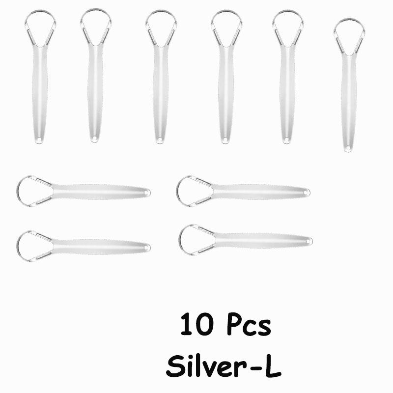 1/2/4/10/20/50Pcs Stainless Steel Tongue Scraper for Bad Breath Tongue Coating Cleaner Oral Care Tools Large Small