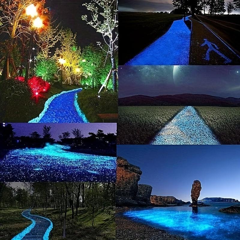 Luminous Sand Glow In Dark Stone Pebble Garden Yard Outdoor Path Lawn Decoration Fish Tank Aquarium Home DIY Decor 3-5mm