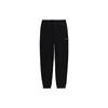 Li Ning Table Tennis Logo Print Solid Color Elastic Cuff Fleece Lined Knitted Sweatpants Men's Black AKLSC99-1