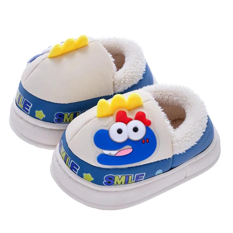 Children Shoes Winter Warm Cotton Plush Slippers Cartoon Waterproof Thick Soled Shoes Fashion Kid Casual Shoe Sandalias De Mujer