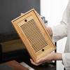 Tea Tray Set Drainage Water Storage Kung Fu Tea Drawer Board Household Tea Board Tea Room Table 25*14*3.5Cm Chinese Bamboo