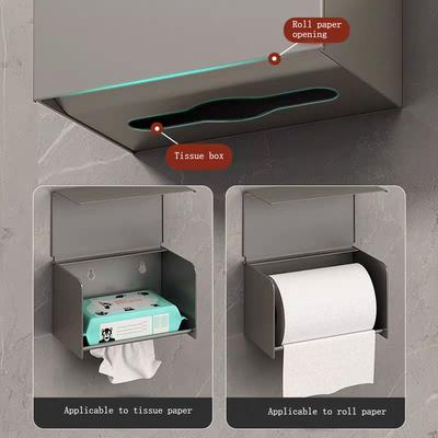 Paper Towel Holders for Kitchen Tissue Holder Bathroom Accessories Waterproof Wall Mounted Roll Paper Drawer Toilet Roll Holder