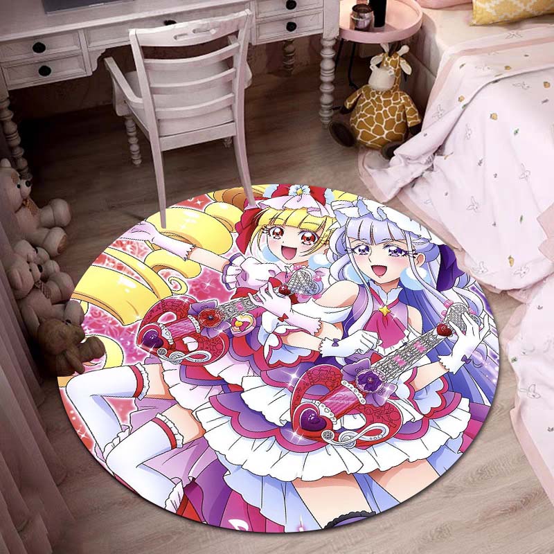 Mobile Suit Gundam Cartoon Round Rug Can Be Used To Decorate Living Rooms, Bedrooms, Sofas, and Game Rooms; Non-slip Rug.66