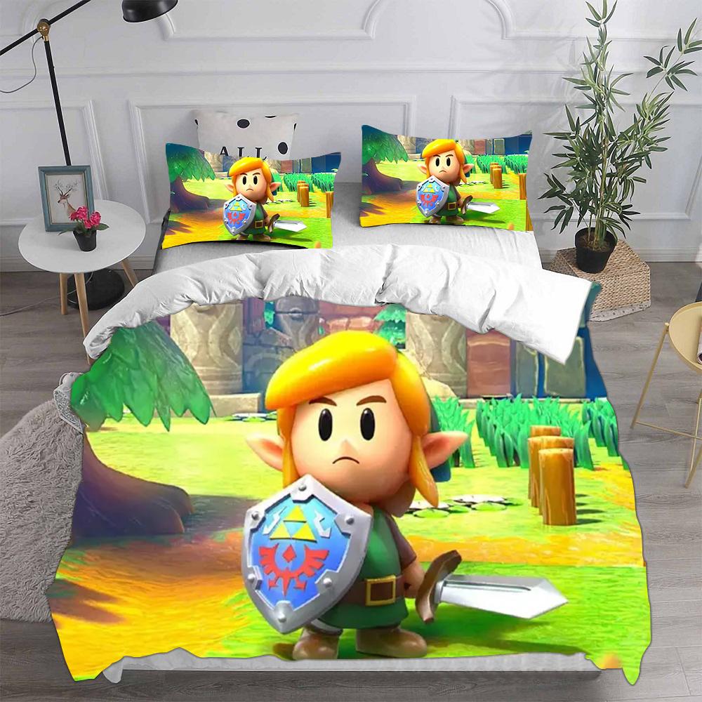 Anime Legend of Zelda Comforter Quilt Bed Cover Duvet Cover Pillow Case 2-3 Pieces EU Single EU Double US Twin Sets Kids Adult