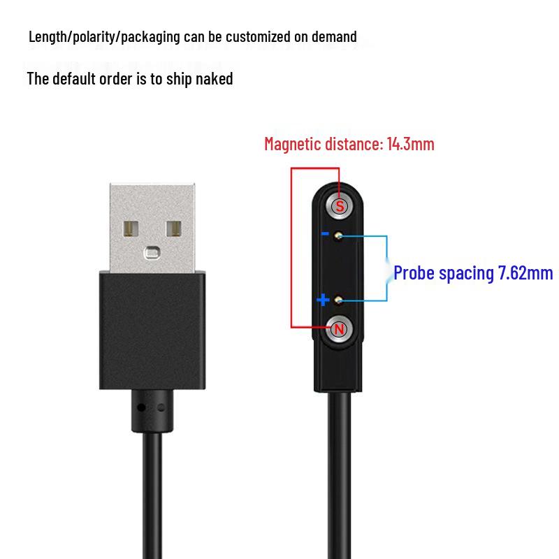 Smartwatch Charging Cable: 4P2P Pin, 2/4 Core, Magnetic Charger