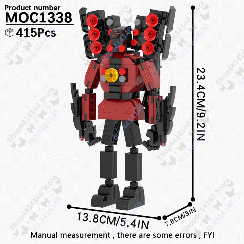 MOOXI Animeserie Skibidi Toalett Figurer Monitorfolk Lydmann Byggeklosser Modell MOC Kloss DIY Montessori Leke Barnegaver