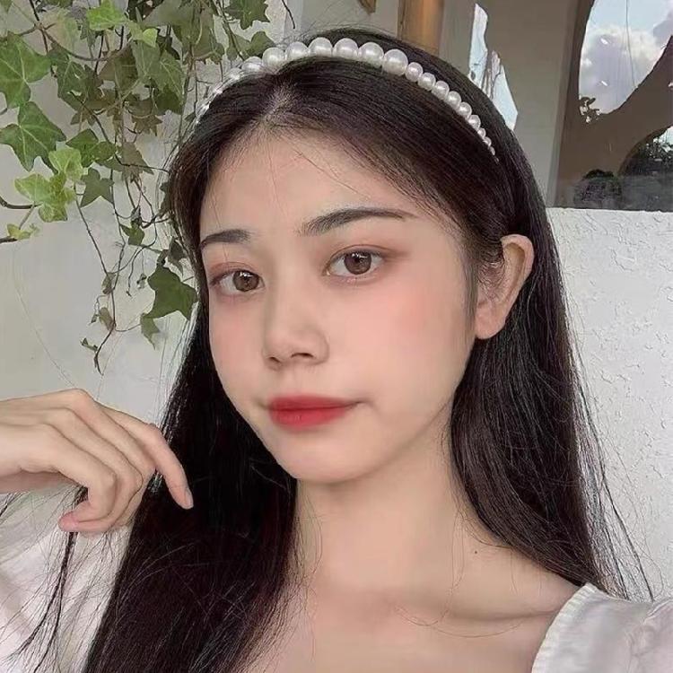 Sparkling Korean Styles Headbands With Faux Pearls And Rhinestones Comfortable For Cosplay Photoshoots