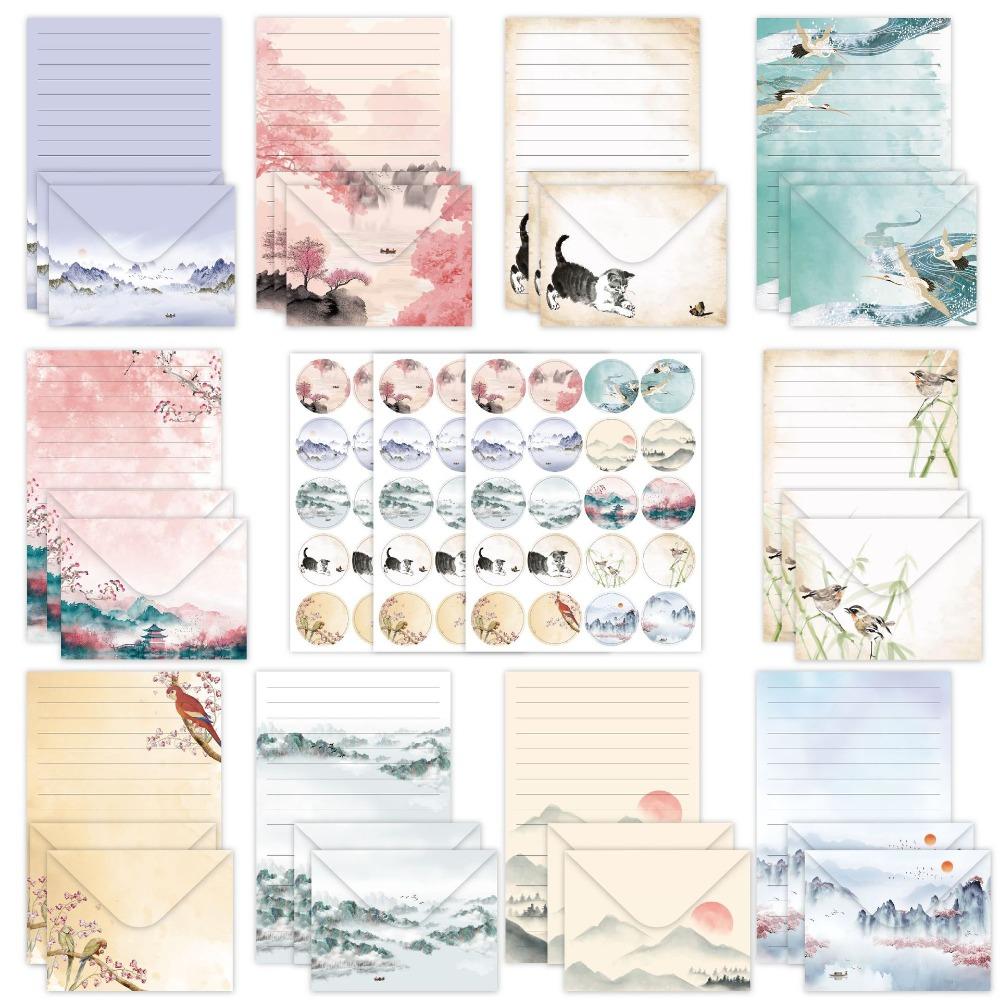 160pcs DIY Postcards Letter Paper and Envelope Set Greeting Cards  Holiday Decorations