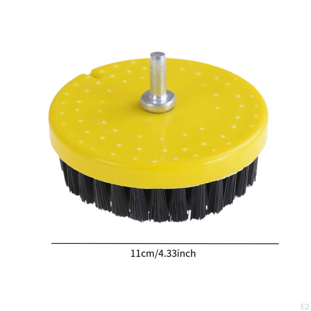 Rotary Carpet Cleaning Brush Attachment 11cm Nylon Bristles for Stain Removal Easily Install Replace