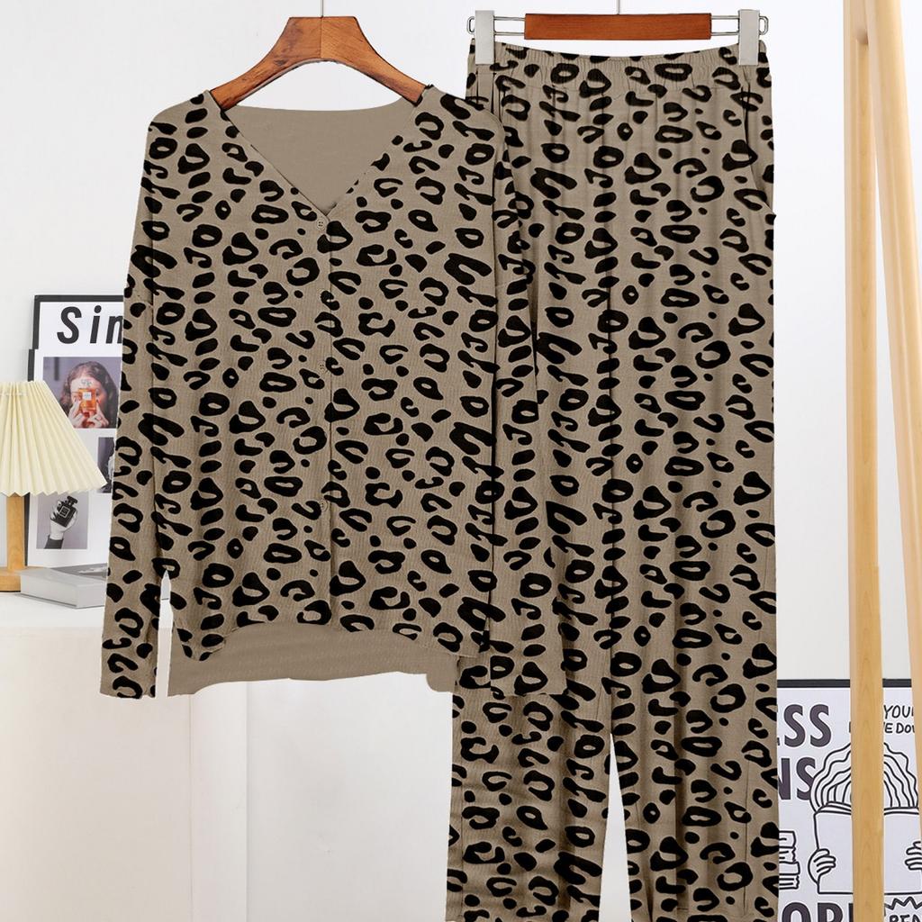 Modal tie-dyed pajamas sets women's homewear 2pcs suit long sleeve Tops and Pants Fashion thin nightwear casual sleepwear clothing