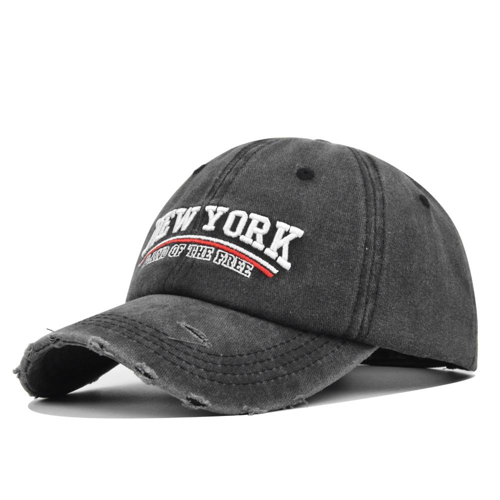 Retro Embroidered Letter Baseball Cap For Unisex High Quality Adjustable Washed Cotton Hip Hop Snapback Outdoor Sports Hat Gorra