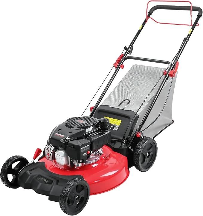 Self Propelled Gas Lawn Mower, 21-Inch 170cc OHV Engine RWD 3-in-1 with Bagging 2025 Version
