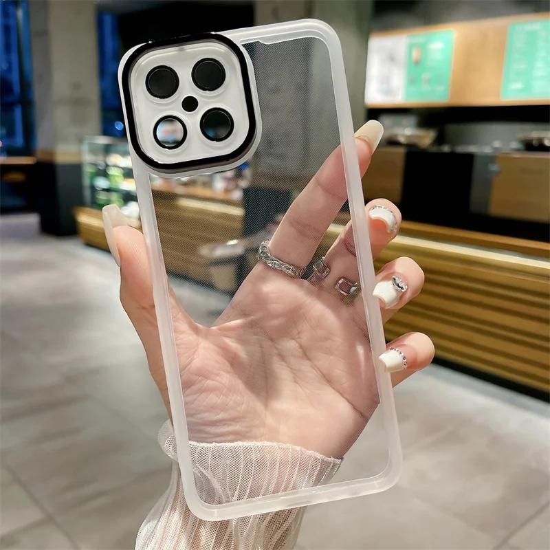 

Прозрачный силиконовый чехол для Huawei Honor X8 X7 X6 X8a X7a X6s X50 X7B X8B 200 Pro Magic 5 6 Lite Защитное стекло для объектива Задняя крышка Nova 9 Se HONOR 200 белый