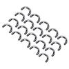 20 Set Metal Connector Buckles for Bag Arch U Shape Ring Buckle Connector with Screws for Leather