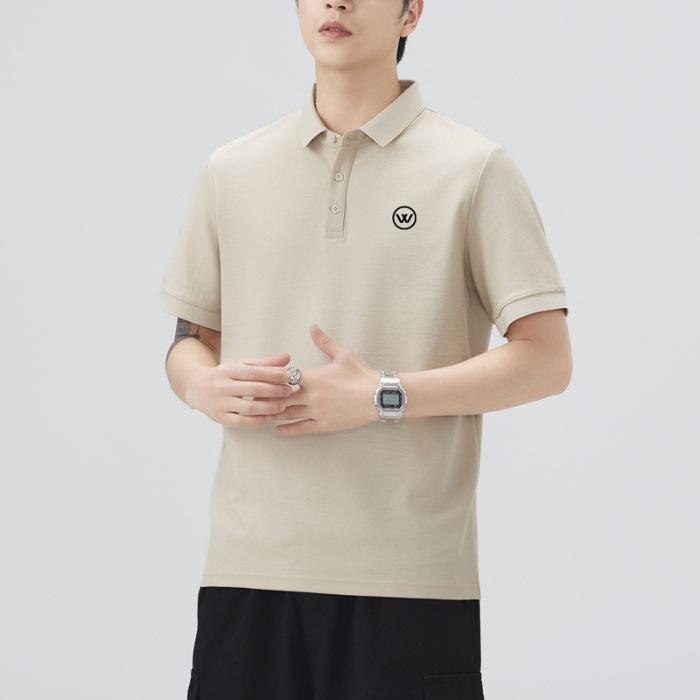 Summer Thin Three-dimensional Silicone Printed Short-sleeved POLO Shirt Men's T-shirt Top