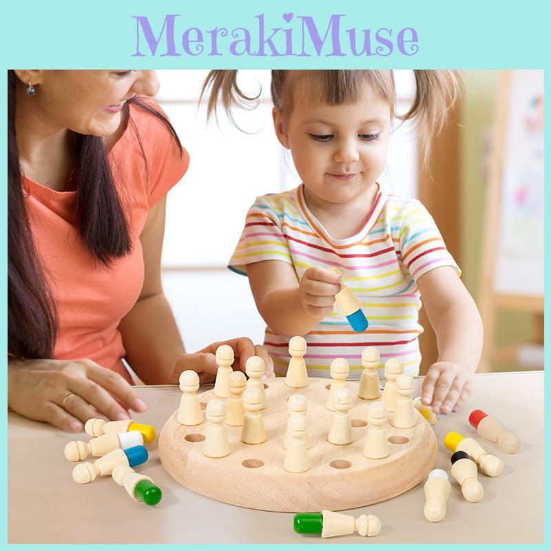 Chess Wooden Memory Toy For Kids Focus Training And Cognitive Skills Building