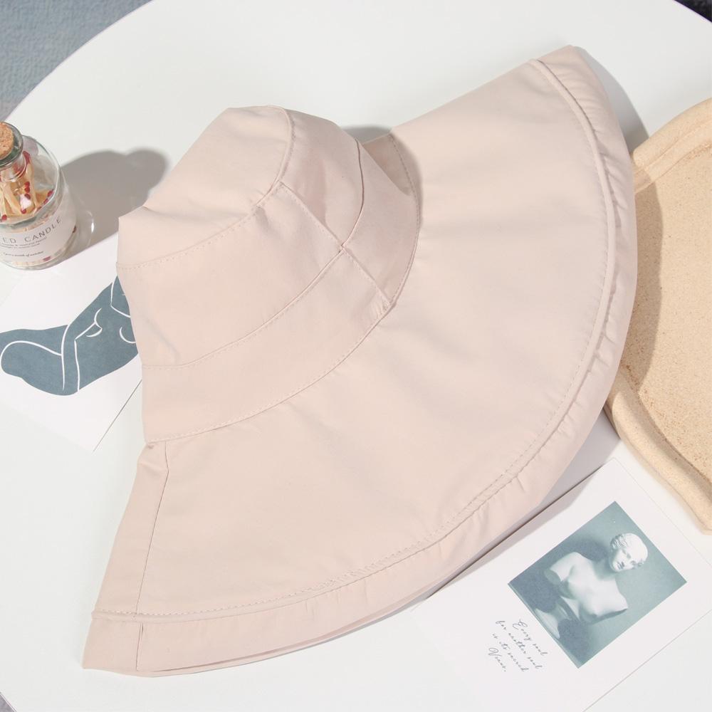 Portable Women With Windproof Rope Wide Brim Big Visors Bucket Hat Beach Cap Sun Hat Fisherman Cap