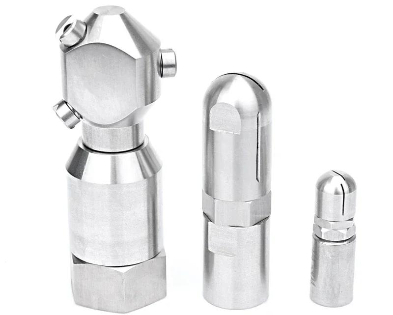 Stainless Steel 360 Degree Automatic Rotating Fan-shaped Nozzle Bottle Can Cleaning Industrial Spray Nozzle
