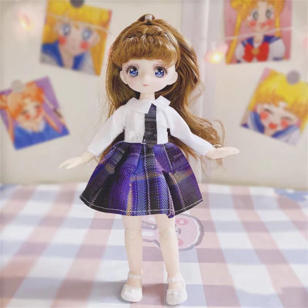 With Clothes Simulated Eye Hinge Doll 3D Eyes Removable Joints Doll BJD Doll with Clothes  Kids Toy