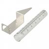5 Inch Weatherproof Glass Rain Gauge with Sturdy Stainless Steel Frame