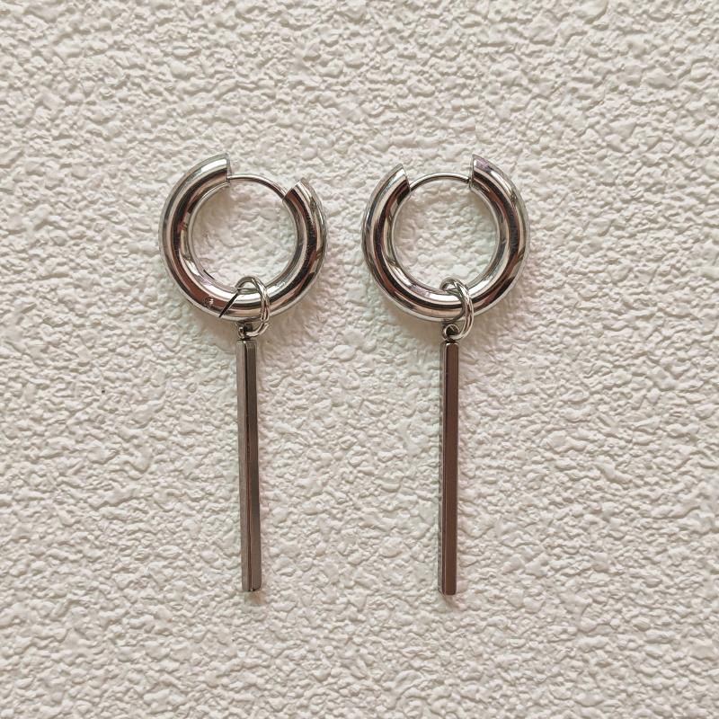 Fashion Heart Star Pendant Asymmetrical Earrings For Women Simple Geometric Circular Ear Buckle Jewelry Accessories Gift