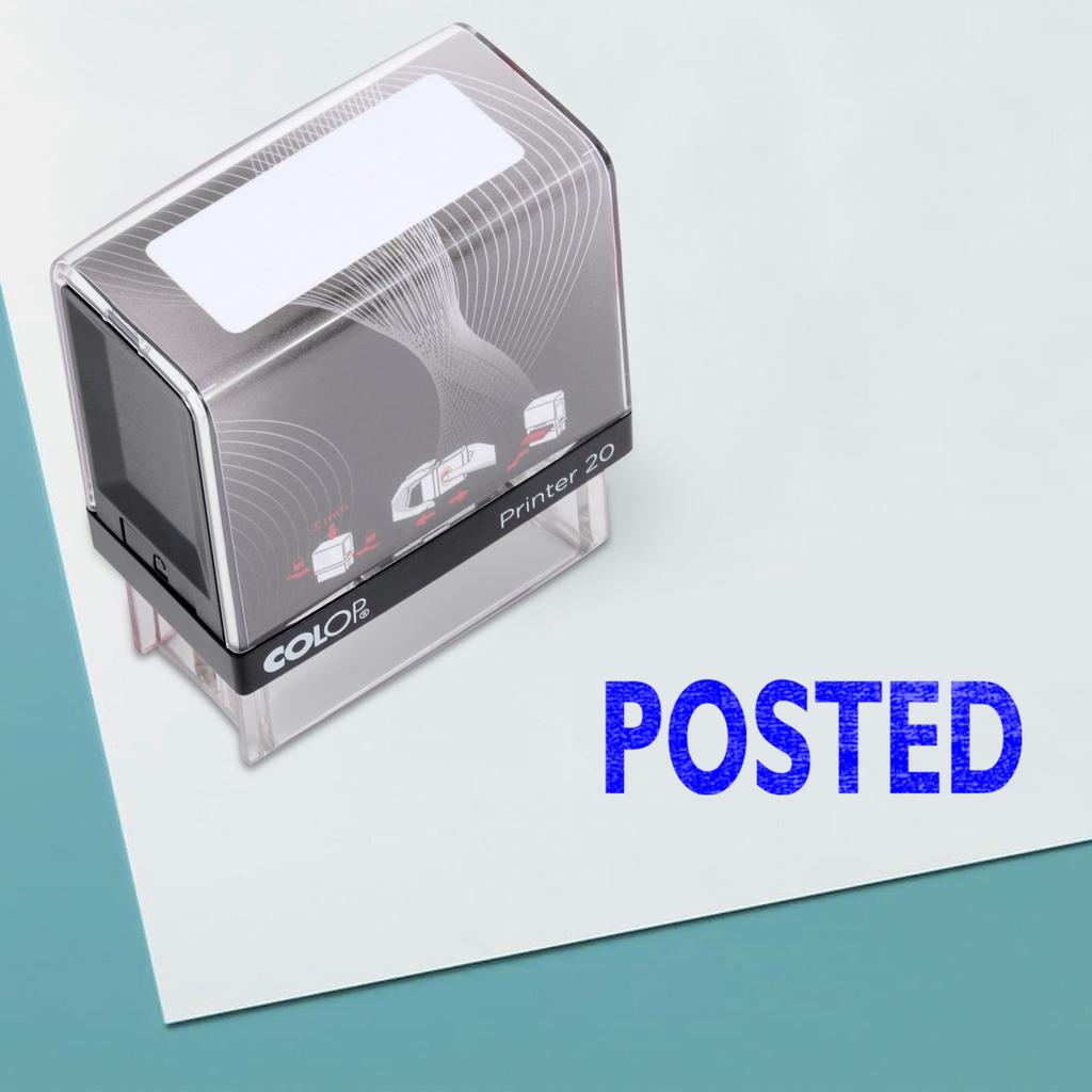 POSTED Self Inking Rubber Stamp Custom Colop Office Stationary P20 Mini