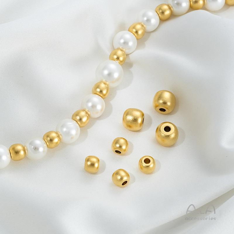 Handgefertigte Sandgoldfarbene Fassförmige Abstandshalterperlen für DIY Armbänder & Halsketten