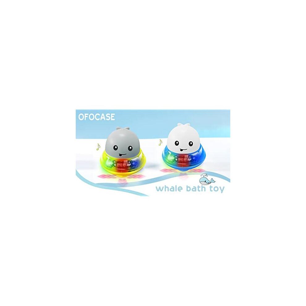 Whale Bath Toys, Baby Bath Toys with Music Space, Led Light up Water Spray Sprinkler Bath Toy for Kids Toddler Infant Whale Bathtub Toy for 0-6 1