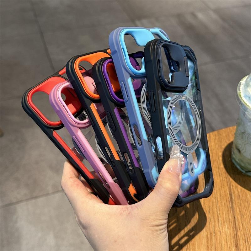 Magsafe Transparent Shockproof Phone Case For For Iphone 11 12 13 14 15 16 Pro Max Plus Magnetic Bumper Cases Back Cover