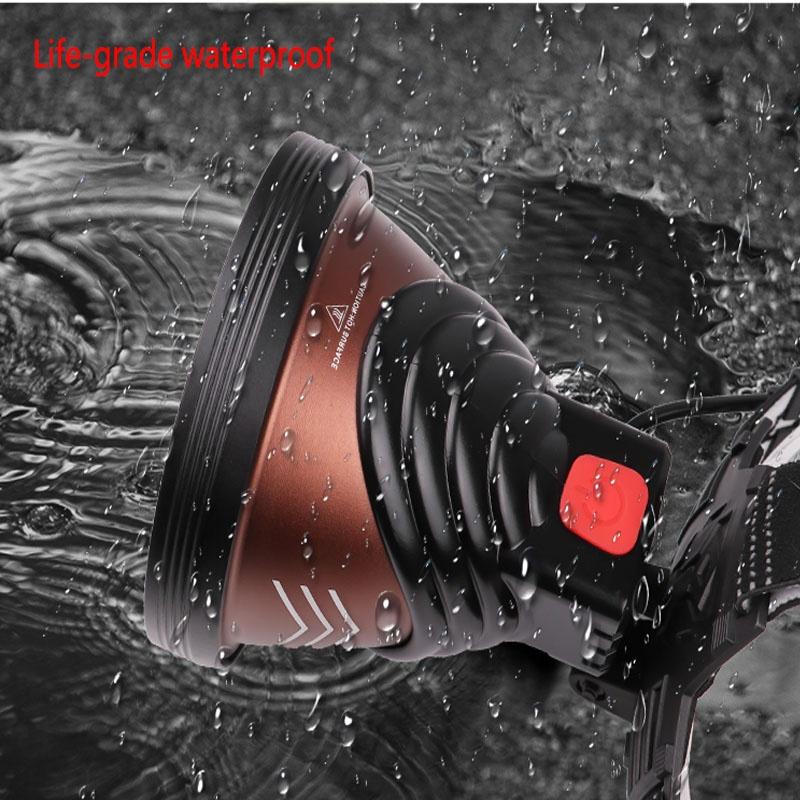 XHP50 LED Headlight 3 Mode Zoom Headlight High Power Flashlight 18650 Rechargeable Outdoor Headlight