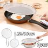 1pcs 29/33cm Stainless Steel Oil Splash Screen Circular Oil Shield Hollow Handle Anti Scald Used For Kitchen Deep Frying Cooking