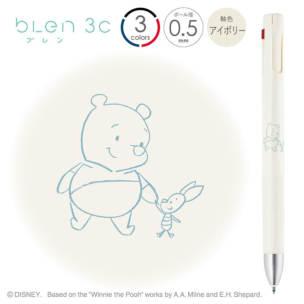 Zebra Multicolor Ballpoint Blen Disney Pen, 3C, 0.5mm, Ivory, B3AS88-DS-IV