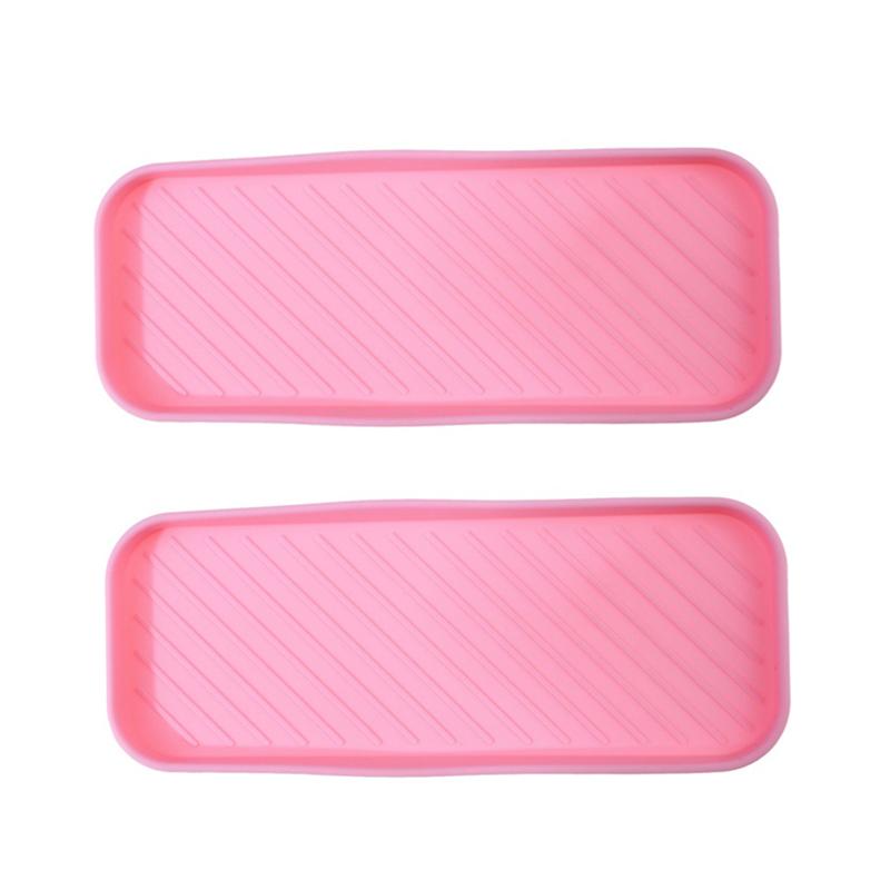 1/2pSilicone Drain Tray For Tableware Water Cup Fruit Vegetable Kitchen Sink Organizer Storage Tray Sponge Holder Soap Dispenser