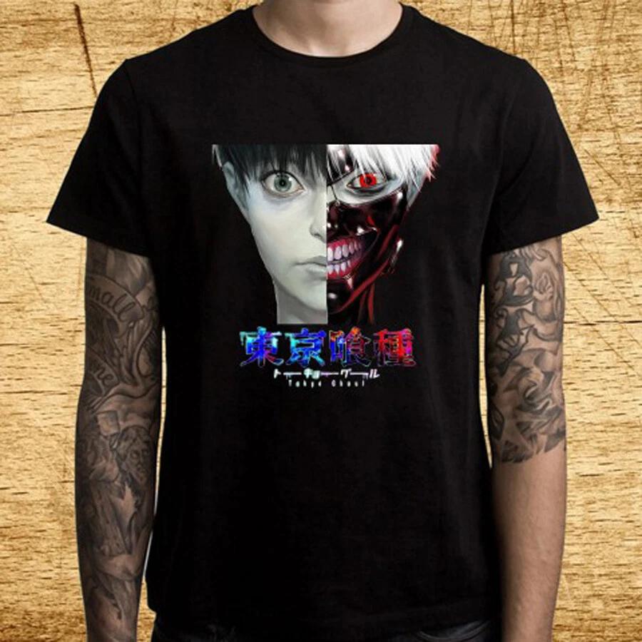 Men s and Women s T-shirts Tokyo Ghoul Kaneki Face Anime Cartoon XXXL
