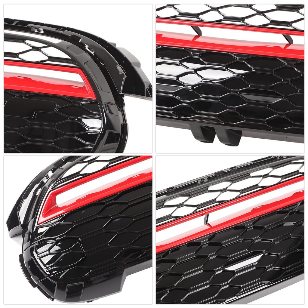 Frontstoßstange Auto Hochglanzschwarz Frontstoßstange Oben GP3 Kühlergrillsatz für MINI F55 F56 F57 One S JCW GP Kühlergrill, 2014-2021